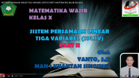 Matematika Wajib Kelas X SISTEM PERSAMAAN LINEAR TIGA VARIABEL (SPLTV)