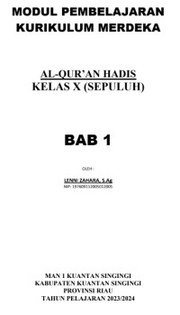 Perangkat Pembelajaran Lenni Zahara, S.Ag