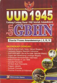 UUD 1945 dan GBHN