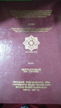 Penerapan Integrasi Nilai-nilai Akhlak Dalam Pembelajaran IPA di Madrasah Aliyah