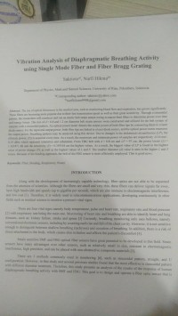 Vibration Analysis of Diaphragmatic Breathing Activity Using Single Mode Fiber and Fiber Bragg Grating