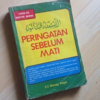 Peringatan Sebelum Mati